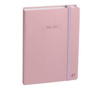 Quo Vadis - Agenda année scolaire - 2025-2026 - Eurotextagenda - Journalier - Multilingue - Pastel - Rose clair - 12 mois de août à juillet - 12x17 cm