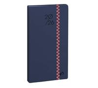 Quo Vadis - Agenda - 2026 - Italnote B - Semainier Horizontal - Français - Paco - Bleu - 12 mois et 1/2 de mi-décembre à décembre - 8,8x17 cm - Papier Clairefontaine blanc - Fabrication française