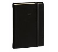 Quo Vadis Agenda de poche semainier Affaires Fas Silk 10 x 15 cm Noir fermeture élastique 2027