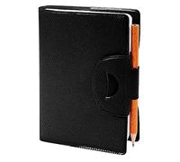 Agenda journalier de poche Maor Quo Vadis plastique grainé Impala noir avec velcro et crayon 2010 Noir G