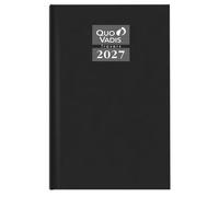 Quo Vadis - Agenda - 2027 - Travers - Journalier - Français - Korex - Noir - 12 mois de janvier à décembre - 13x21 cm