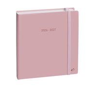 Quo Vadis - Agenda année scolaire - 2026-2027 - Exécutif Septembre Color - Semainier Planning - Multilingue - Pastel - Rose clair - 13 mois de août à août - 16x16 cm