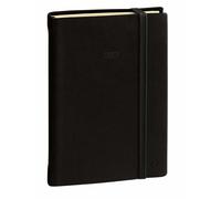 Quo Vadis Agenda de poche semainier Affaires Fas Silk - 10 x 15 cm - Noir fermeture élastique - 2027
