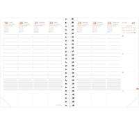Quo Vadis - Agenda - Spiralé - Décembre 2026 à Décembre 2027 - Time & Life Xlarge - Semainier Planning - Français - 13 mois - 21x27 cm - Papier Clairefontaine blanc