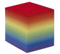 Quo Vadis - Bloc cube - Classic - Multicolore - 9x9x8 cm - Papier Clairefontaine multicolore - Fabrication française Multicolore G