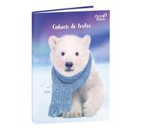 Quo Vadis - Cahier de textes - Français - Mes potes à pattes mignons - Multicolore - Journalier - 15x21 cm - Papier Clairefontaine blanc - Fabrication française - Visuel ourson boreal