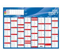 Quo Vadis Calendrier mural annuel Rentrée des classes 8 mois par face - 55 x 40,5 cm - 2026/2027
