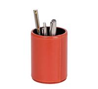 Quo Vadis - Pot à crayons - Satiny - Orange - 10x7 cm Cuir pleine fleur de vachette