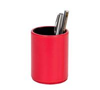 Quo Vadis - Pot à crayons - Satiny - Rouge - 10x7 cm Cuir pleine fleur de vachette