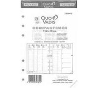 Quo Vadis - Recharge organiseur Compactimer 2025-2026, semainier multilingue 17 mois 11,5x16 cm