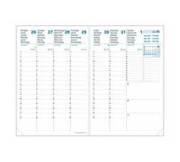 Quo Vadis - Recharge Agenda 16 mois - 2026-2027 - Affaires SD - Semainier Planning - Multilingue - 16 mois de septembre à décembre - 10x15 cm