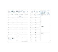 Quo Vadis - Recharge Agenda année scolaire - 2026-2027 - Universitaire - Semainier Planning - Français - 13 mois de août à août - 10x15 cm - Papier Clairefontaine blanc - Fabrication française