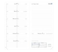 Quo Vadis - Recharge Agenda - 2026 - Italnote B - Semainier Horizontal - Français - 12 mois et 1/2 de mi-décembre à décembre - 8,8x17 cm - Papier Clairefontaine blanc - Fabrication française