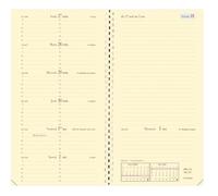 Quo Vadis Recharge agenda Italnote S Spiralé 2026 Semainier horizontal français 8,8x17 cm