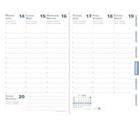 Quo Vadis - Recharge Agenda année scolaire - 2026-2027 - Universitaire Recyclé - Semainier Planning - Multilingue - 13 mois de août à août - 10x15 cm