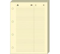 Quo Vadis - Recharge organiseur Feuilles téléphone T14 ivoire 8x12,5 cm Papier Clairefontaine