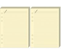 Quo Vadis - Recharge Organiseur - FICHES NOTES T14 Ivoire - 8x12,5 cm - Papier Clairefontaine ivoire - Fabrication française (Lot de 2)