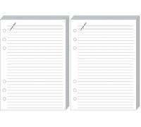 Quo Vadis - Recharge Organiseur - FICHES NOTES T17 Blanc - 10x17 cm - Papier Clairefontaine blanc - Fabrication française (Lot de 2)