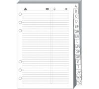 Quo Vadis Recharge organiseur Répertoire TEL T17 Blanc 10x17 cm Papier Clairefontaine