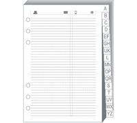 Quo Vadis - Recharge Organiseur - REPERTOIRE TEL T17 Blanc - 10x17 cm