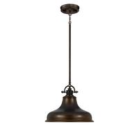 Elstead Lighting Emery lampe suspendue 1x60 W marron QZ-EMERY-P-M-PN
