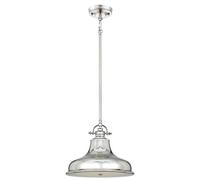 Elstead Lighting Emery lampe suspendue 1x60 W argenté QZ-EMERY-P-M-IS