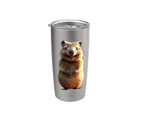 Quokka Be Quokka Happy Sourire Heureux avec Quokkas Gobelet isotherme en acier inoxydable double paroi
