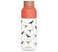 Quokka Bouteille d'eau ICE BIRDS – fabriquée en Ecozen 720 ml, design oiseaux, bouchon bambou Orange