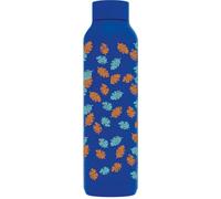 Quokka Bouteille isotherme en acier inoxydable Solid Stone Blue 630 ml Stitch Tropical