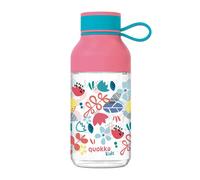 Quokka Bouteille d'eau KIDS ICE FLOWERS – fabriquée en Ecozen, crochet en acier inoxydable 430 ml