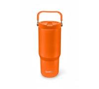 Quokka Core Cup Papaya Orange 860 ml - Poignée ergonomique - Bec verseur intégré - Double paroi en acier inoxydable - Thermique réutilisable