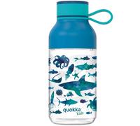 Quokka Gourde pour Enfant 430ml Modèle Ice Kids Motif Animaux Marins avec Sangle Bleu