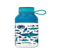 Quokka Gourde pour enfant Ice Kids Animaux marins - Ecozen, crochet acier inoxydable, 430 ml, Bleu