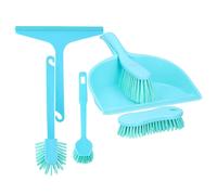Quokka Kit de Nettoyage 6 en 1 avec Pelle / Brosses et Raclette Multi-usages Bleu