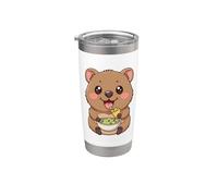 Quokka Mangeant de Guac Lover Mignon Animal Kawaii Gobelet isotherme en acier inoxydable double paroi