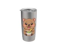 Quokka Mangeant de Guac Lover Mignon Animal Kawaii Gobelet isotherme en acier inoxydable double paroi