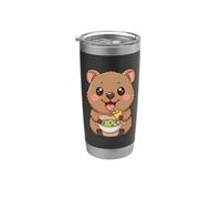 Quokka Mangeant de Guac Lover Mignon Animal Kawaii Gobelet isotherme en acier inoxydable double paroi