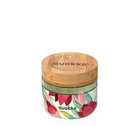 Quokka Receveur de nourriture en verre avec housse en silicone Deli SPRING 500 ml