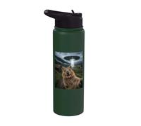 Quokka Selfie avec Alien UFO Funny Meme Stainless Steel Insulated Water Bottle