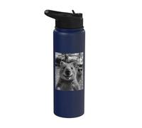 Quokka Selfie drôle pour homme et femme Animal mignon Stainless Steel Insulated Water Bottle
