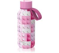 Quokka Solid Kids bouteille isotherme avec attache Pink Bricks 330 ml