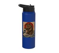 Quokkazilla drôle art japonais vintage amateur de quokka Stainless Steel Insulated Water Bottle