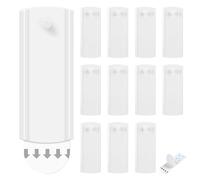Quorumsg 12 Pièces Accroche Tableau Sans Percer, Blanc Sans Percer Doté | Matériau ABS Crochet Adhesif Mural, Durable Accroche Cadre de Bandes Adhésives, pour Cuisine, Salle de Bain, Bureau