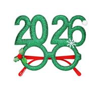 Quorvex Lunettes De Noël Drôles - 2026 Accessoires de Photomaton - Accessoires De Fête Pour Lunettes,Pour Dîner de Bureau Chant de Noël Réunion Familiale Événement à Thème Parade de Fêtes Nouvel