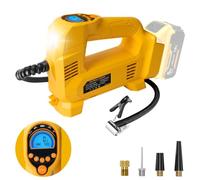 QUPERR Compresseur d'Air Sans Fil Compatible avec Batteries DeWalt 18V | Gonfleur jusqu'à 10,34 bar avec lumière LED et arrêt automatique pour voiture, moto, vélo et ballons; batterie non incluse