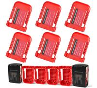 QUPERR Supports Batterie 18V Compatibles avec Batteries Einhell, Lot de 6 | Supports muraux pour organiser les batteries en atelier, garage ou établi; installation simple et accès rapide