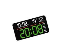 Qusinfc Horloge électronique : alarme, mode, télécommande et support mural/bureau design pour espaces minimalistes Horloge électronique contemporaine ABS numérique