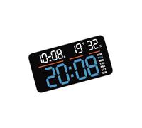 Qusinfc Horloge électronique : alarme, mode, télécommande et support mural/bureau design pour espaces minimalistes Horloge électronique contemporaine ABS numérique