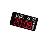Qusinfc Horloge électronique : alarme, mode, télécommande et support mural/bureau design pour espaces minimalistes Horloge électronique contemporaine ABS numérique