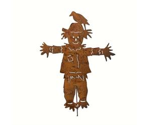 Qussedser Piquet de jardin épouvantails en métal pour décoration d'automne, Halloween, Thanksgiving, décoration extérieure épouvantails sculpture pour terrasse